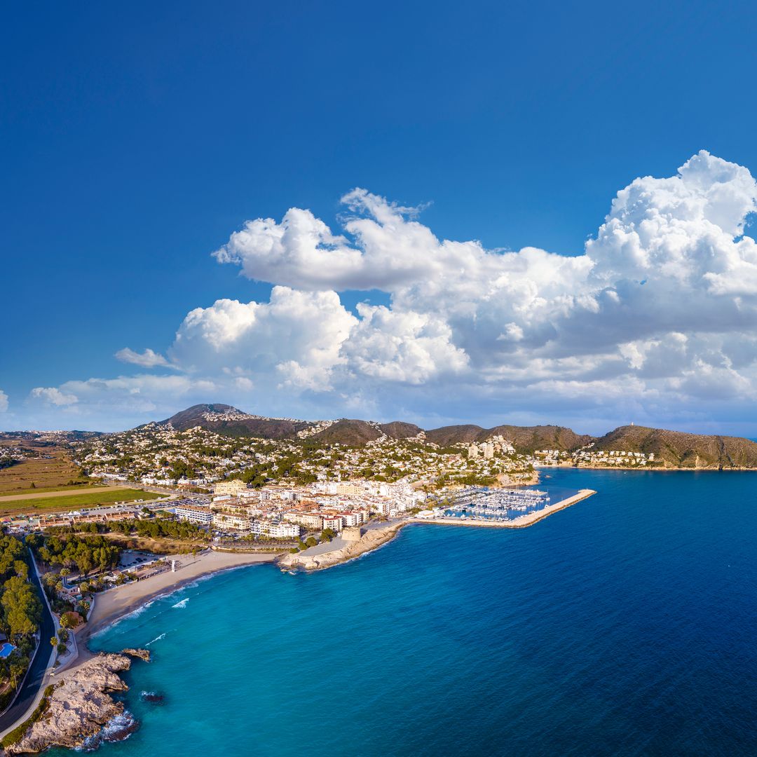 Panorámica del pueblo alicantino de Moraria tomada desde un drone