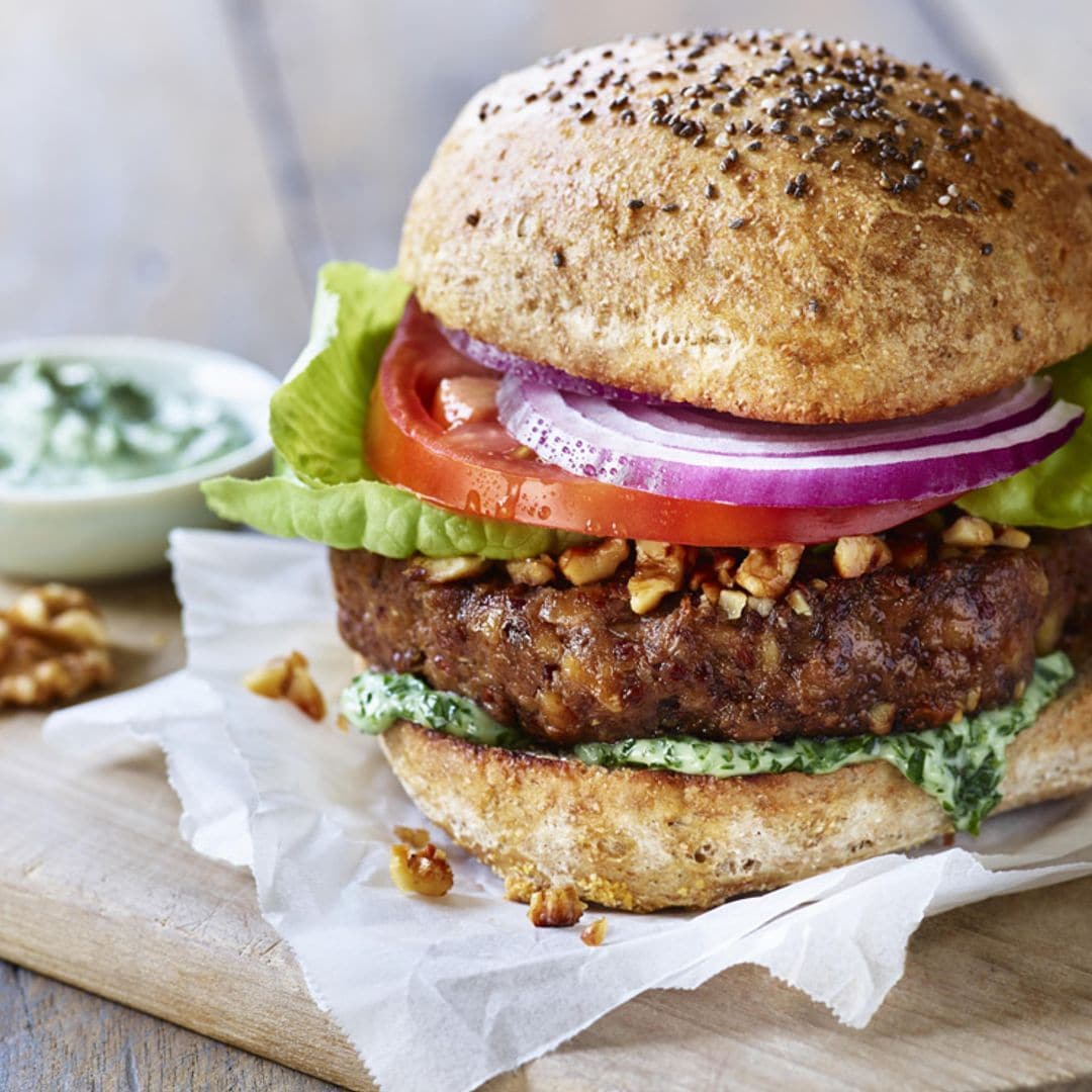 Hamburguesas de quinoa y chía con nueces