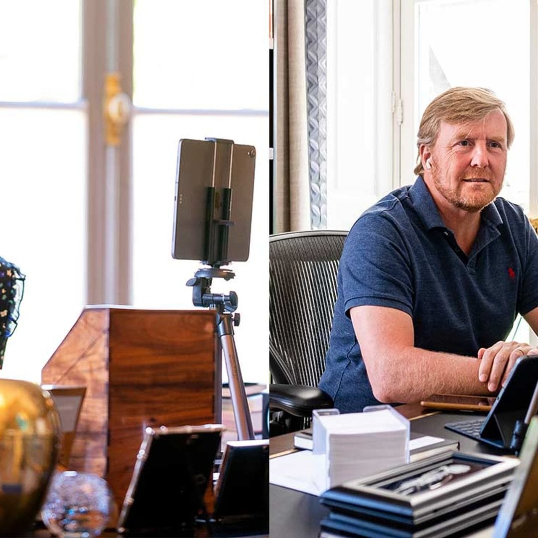 Los espectaculares despachos desde donde teletrabajan Guillermo y Máxima de Holanda