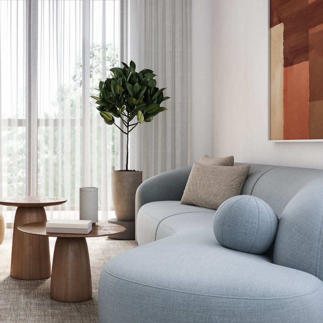 Sofá curvo, el mueble de gran formato que puede actualizar por completo tu sala
