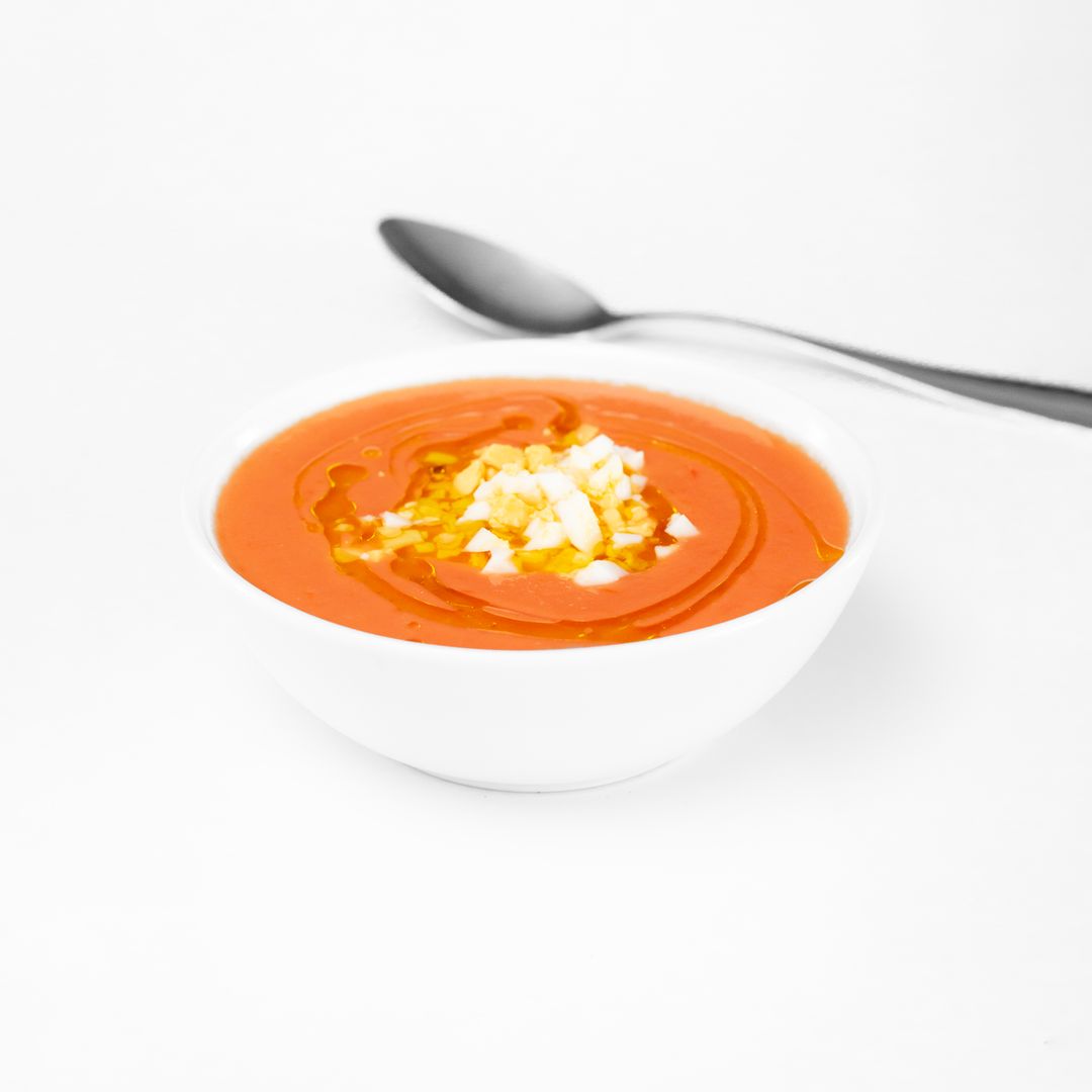 Otra de sus recetas favoritas, el salmorejo sin gluten de la futurApp