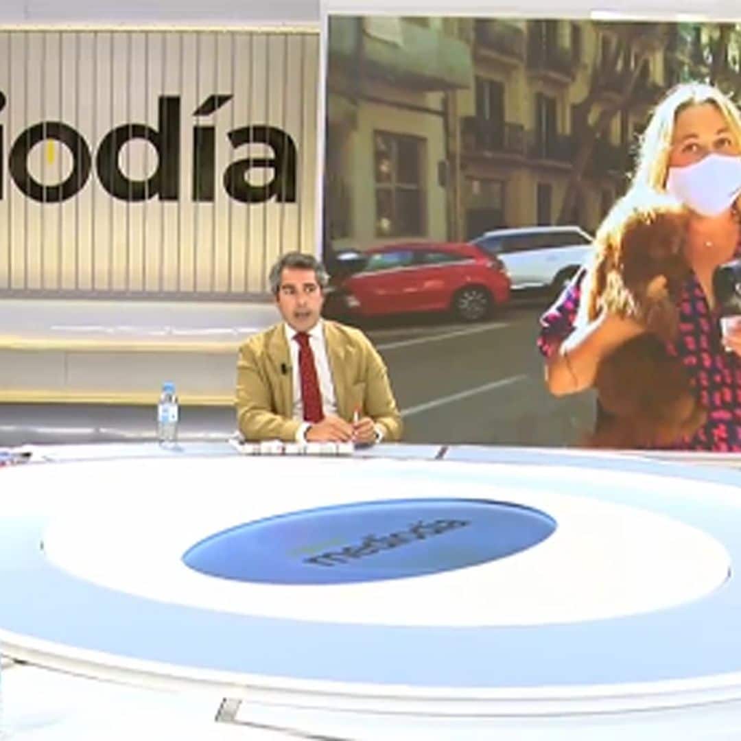 El directo más surrealista de Mayka Navarro... ¡presencia una detención y casi pierde a su perro!