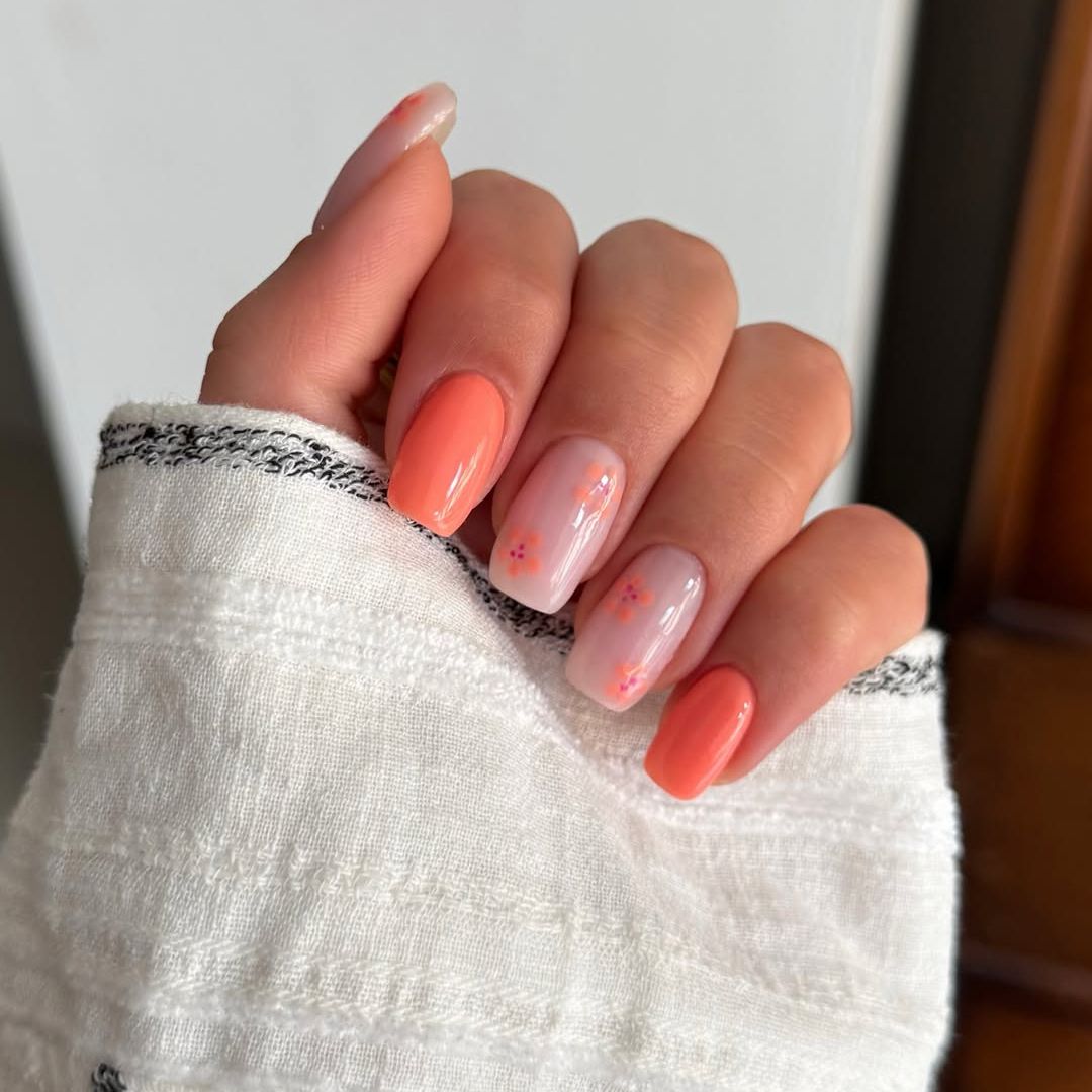 manicura naranja