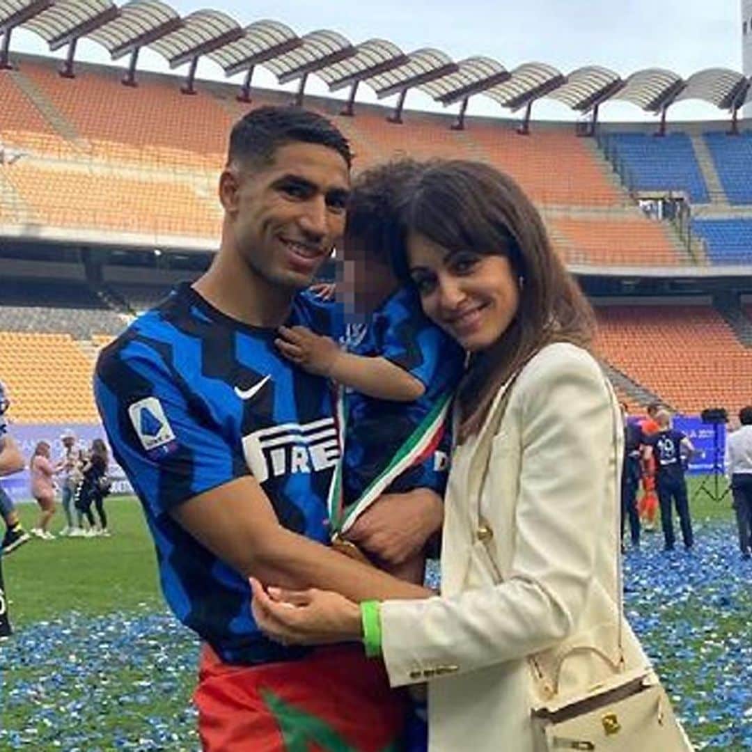 Amín, el mejor trofeo para Achraf Hakimi e Hiba Abouk en la celebración del Inter de Milan