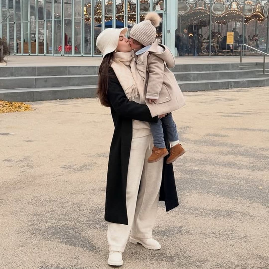 Nadia Ferreira y Marc Anthony le dan la bienvenida a la Navidad junto a su hijo Marquitos en Nueva York