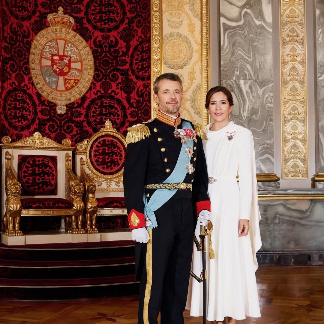 Los Reyes de Dinamarca en el Salón del Trono del Palacio de Christiansborg, Copenhague, Dinamarca