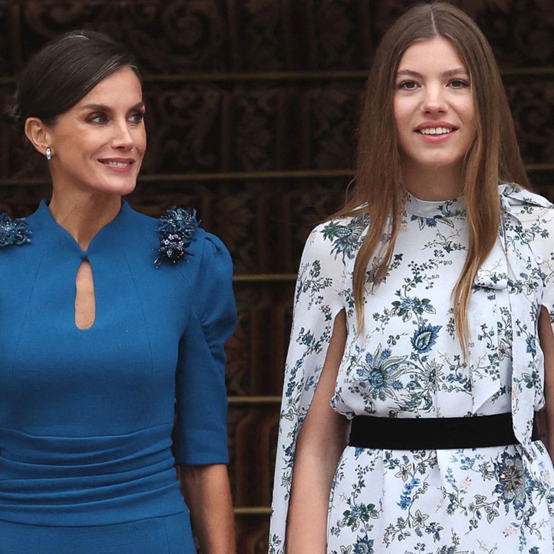 Por qué la reina Letizia y la infanta Sofía han escogido estos peinados en el cumpleaños de Leonor