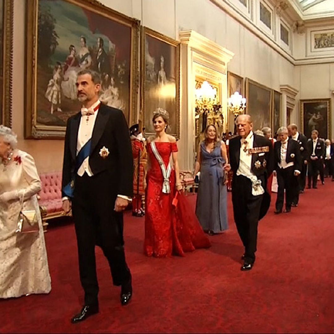 En vídeo: Isabel II ofrece una histórica Cena de Estado en honor de los reyes Felipe y Letizia