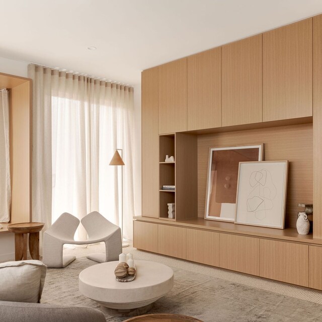 Salón con mueble a medida