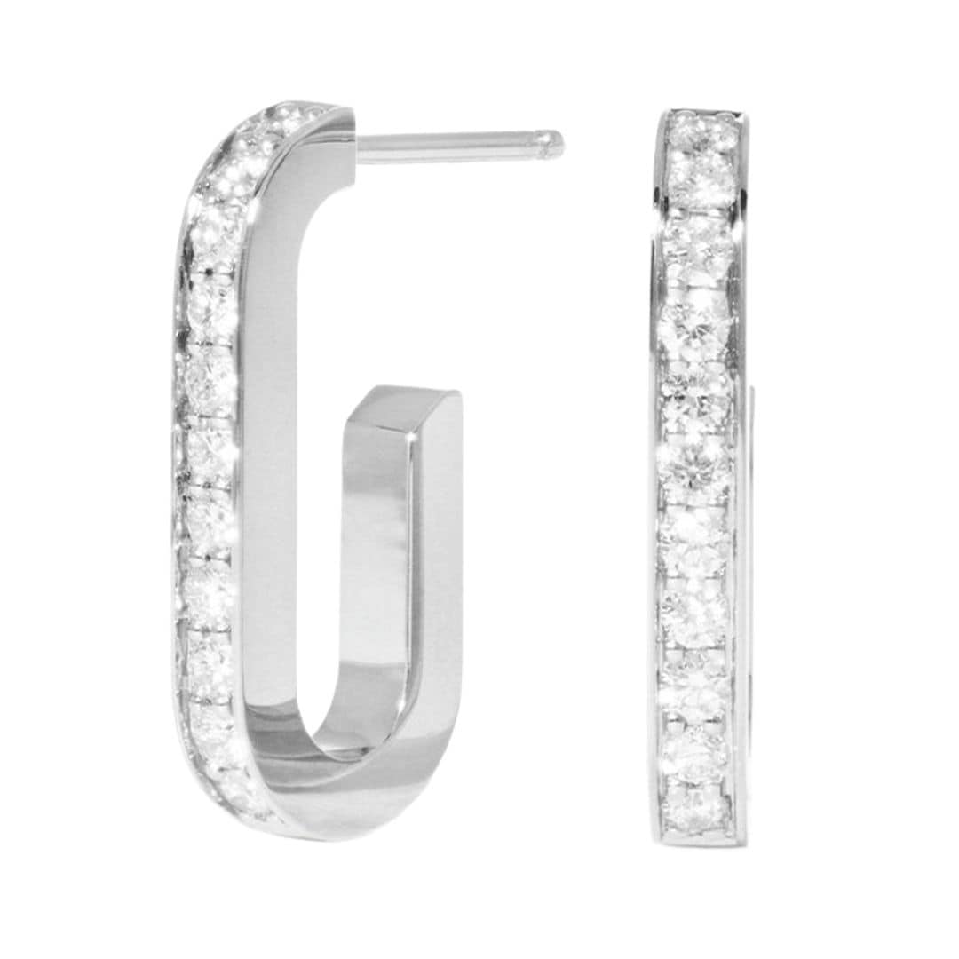 Pendientes de oro blanco y diamantes (3,920 €), de Dinh Van