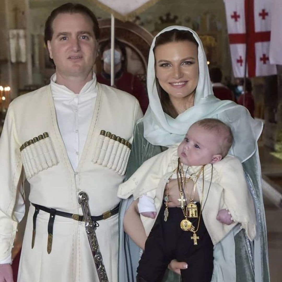 Los príncipes de Georgia, Juan y Kristine de Bagration-Mukhrani, bautizan a su hijo