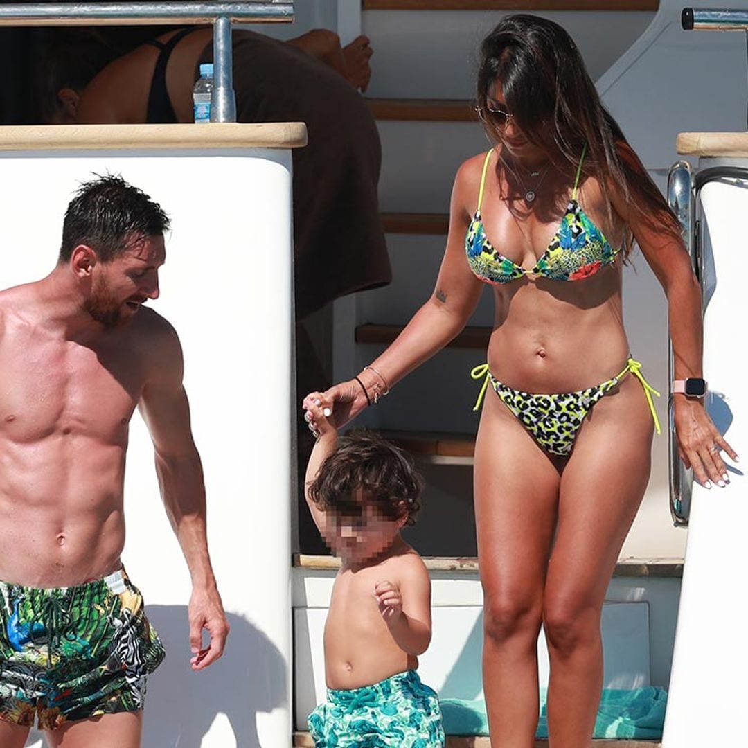 ¡Todos a bordo! El divertido día de Leo Messi y Antonela Roccuzzo con su familia en aguas de Ibiza