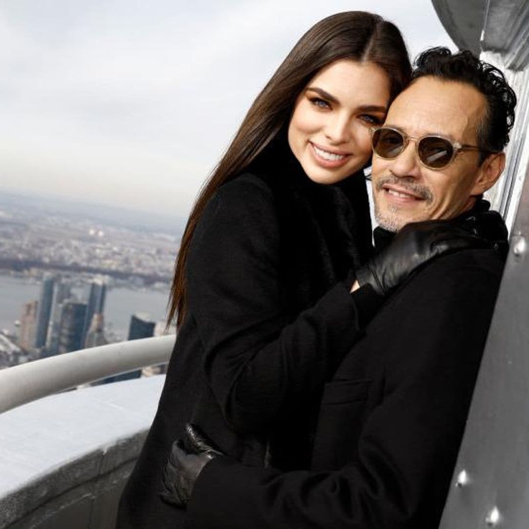 Marc Anthony y Nadia Ferreira derrochan amor en las alturas del Empire State