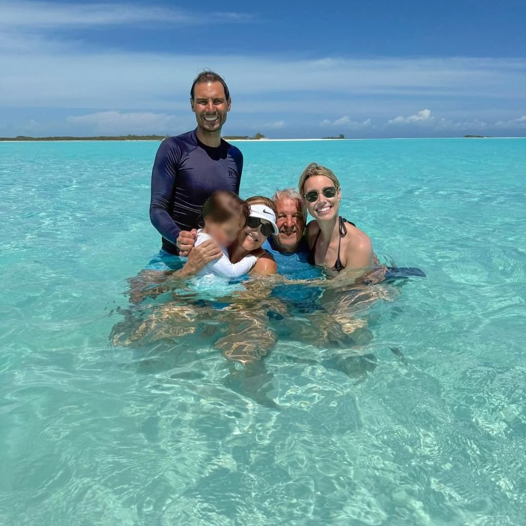 Rafa Nadal con su familia en las islas Exumas