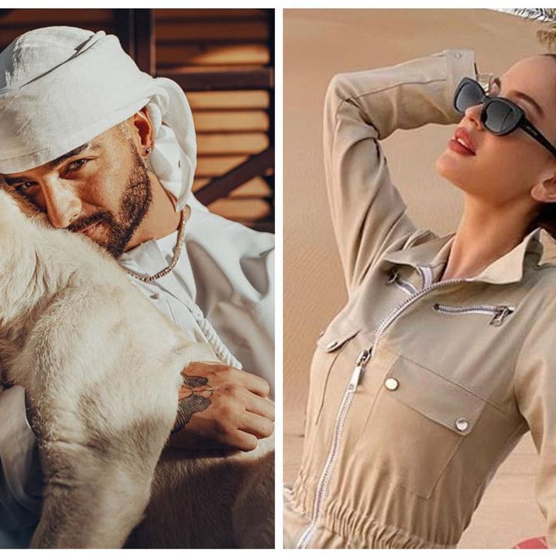 Maluma y Natalia Barulich no cruzan sus caminos; él disfruta de Dubái y ella está en Maldivas