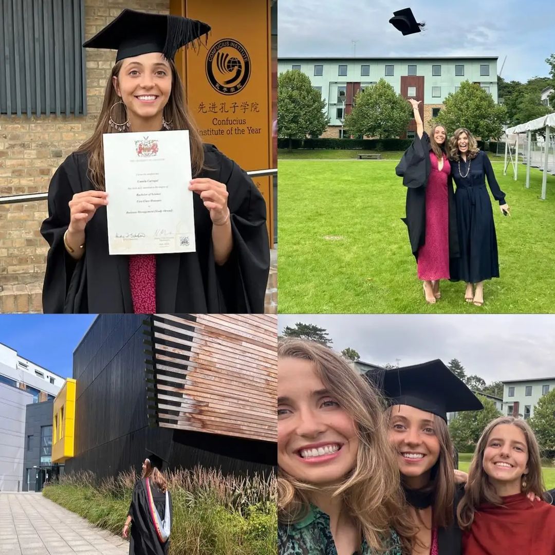 Camila Carvajal, sobrina de Tamara Falcó, se ha graduado en la universidad de Lancaster arropada por su madre y sus hermanas