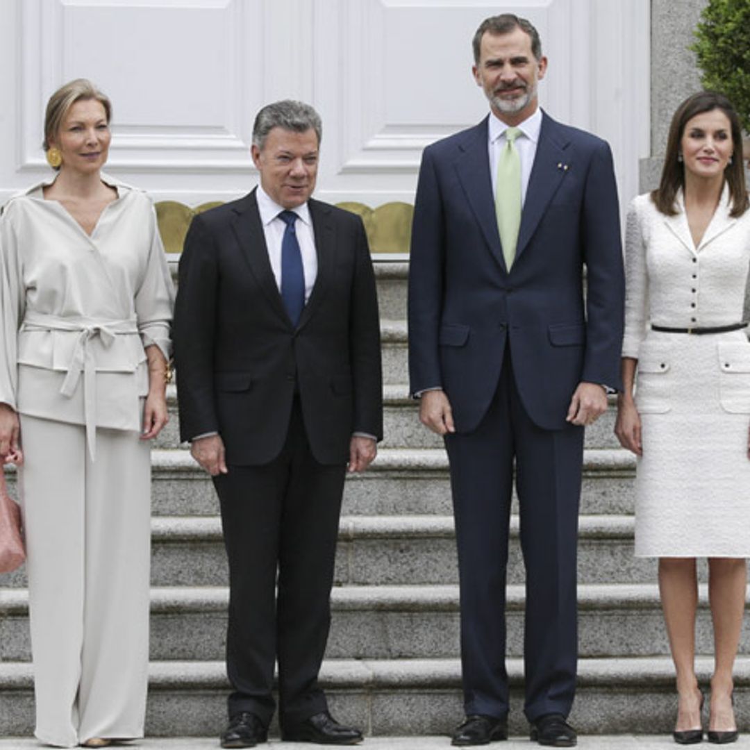 Los Reyes ofrecen un almuerzo al presidente de Colombia y su mujer como cierre a su gira europea