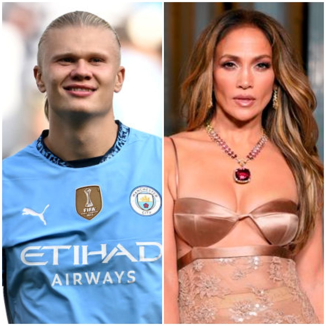 El inesperado encuentro entre Erling Haaland y Jennifer Lopez que llamó la atención en Italia