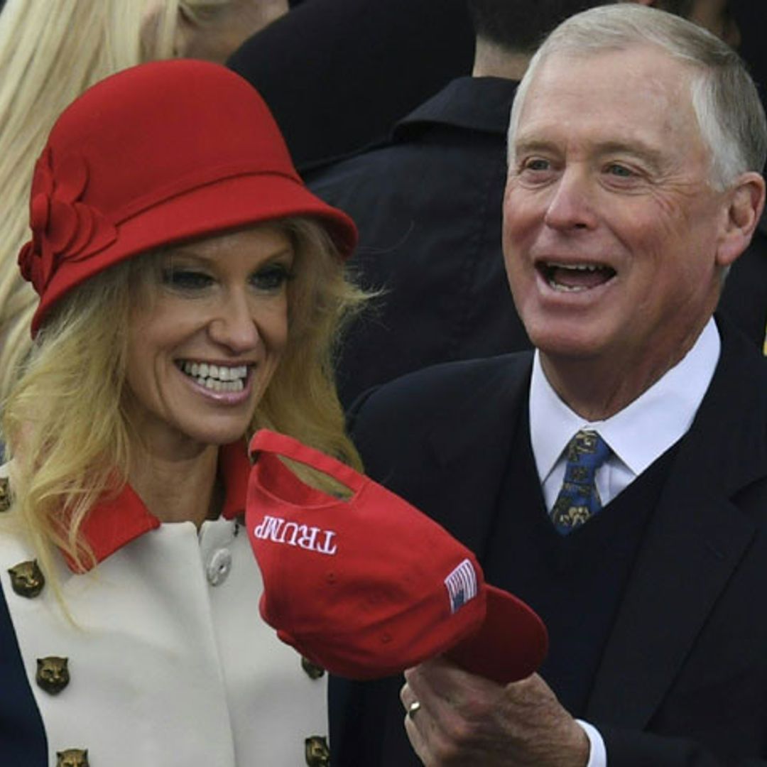 Kellyanne Conway, asesora de Trump, y su look con los colores de la bandera americana