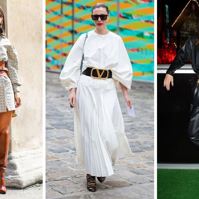 wide belts en el street style