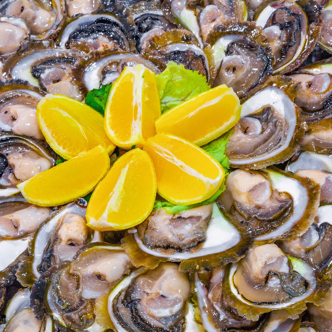 Ostras en un restaurante de Ston, Croacia