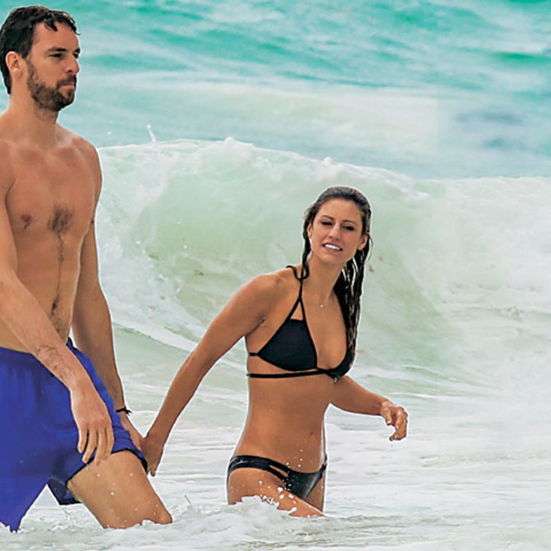Exclusiva en ¡HOLA!, las primeras imágenes de un enamorado Pau Gasol junto a Catherine, una bella financiera californiana