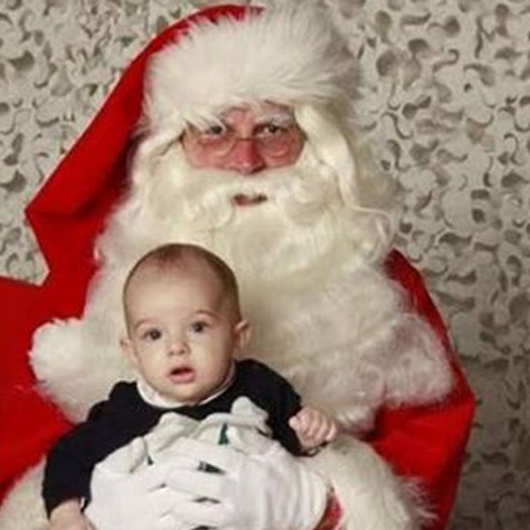 Nicolas de Suecia felicita su primera Navidad junto a Papá Noël