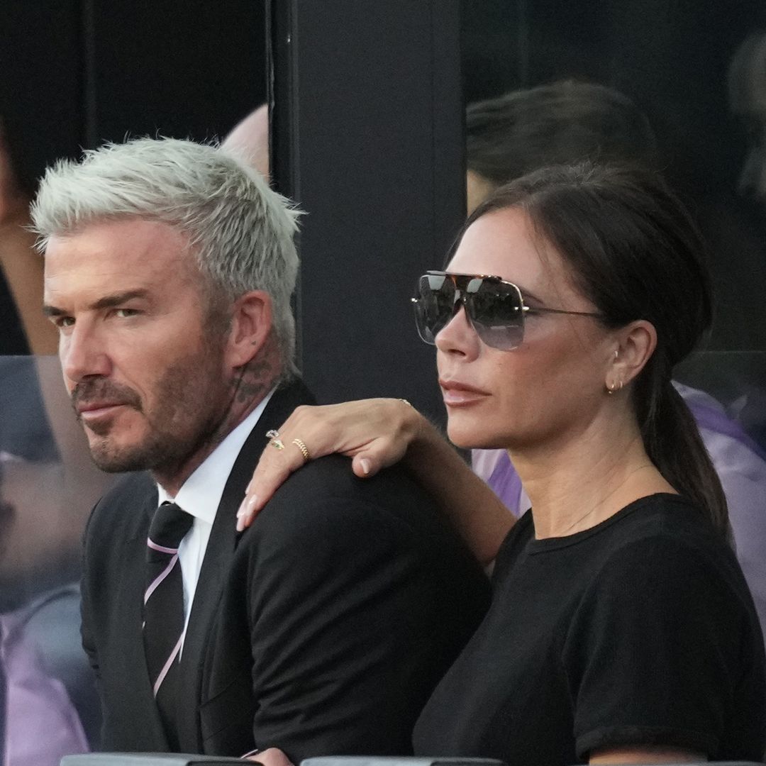 David Beckham y Victoria Beckham viendo al Inter de Miami FC en Florida en 2021