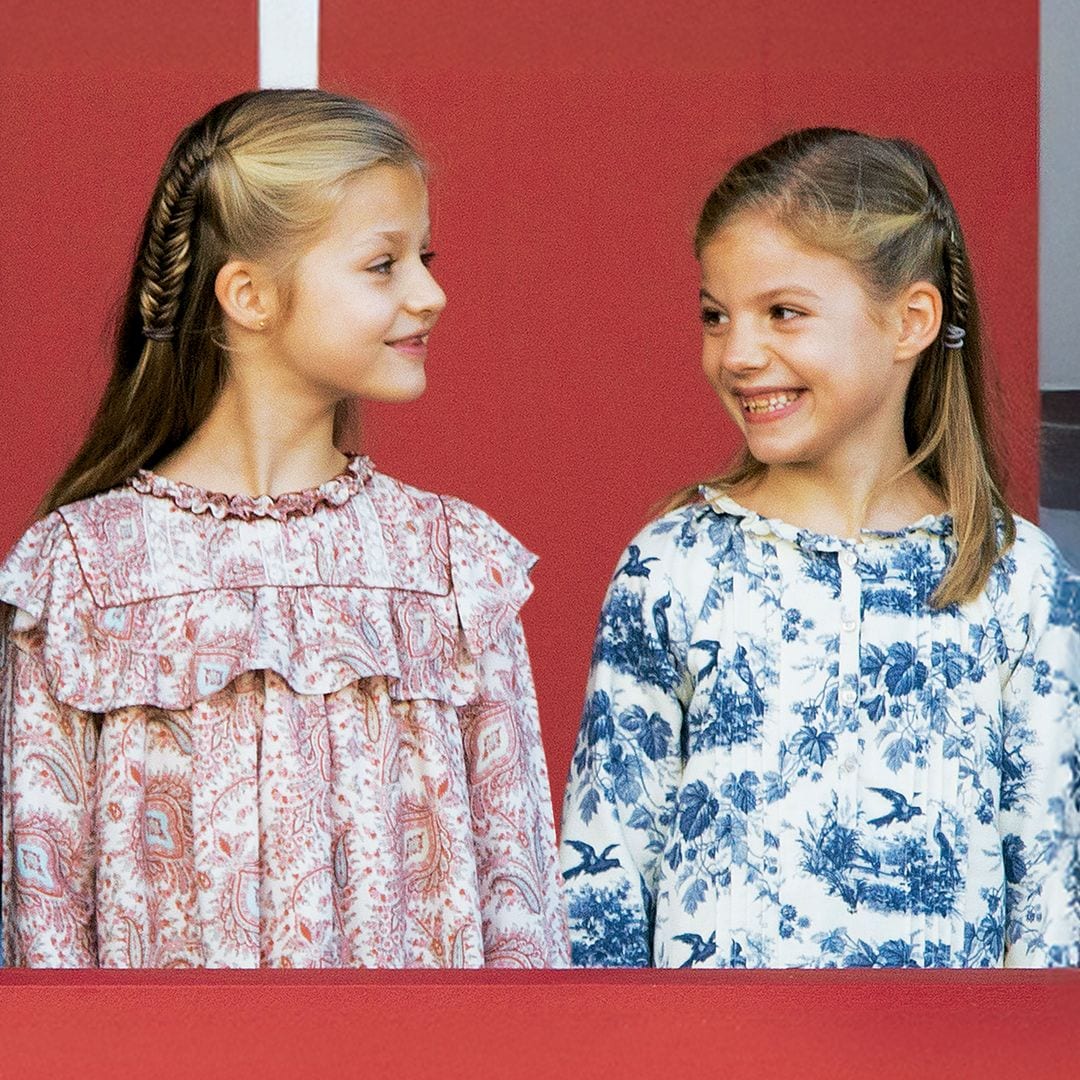 La princesa Leonor y la infanta Sofía de pequeñas