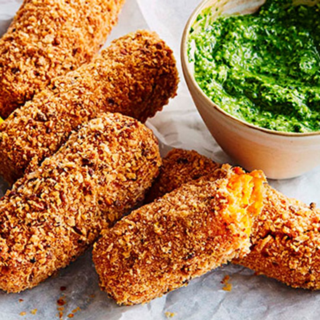 Croquetas de boniato, champiñón y cúrcuma