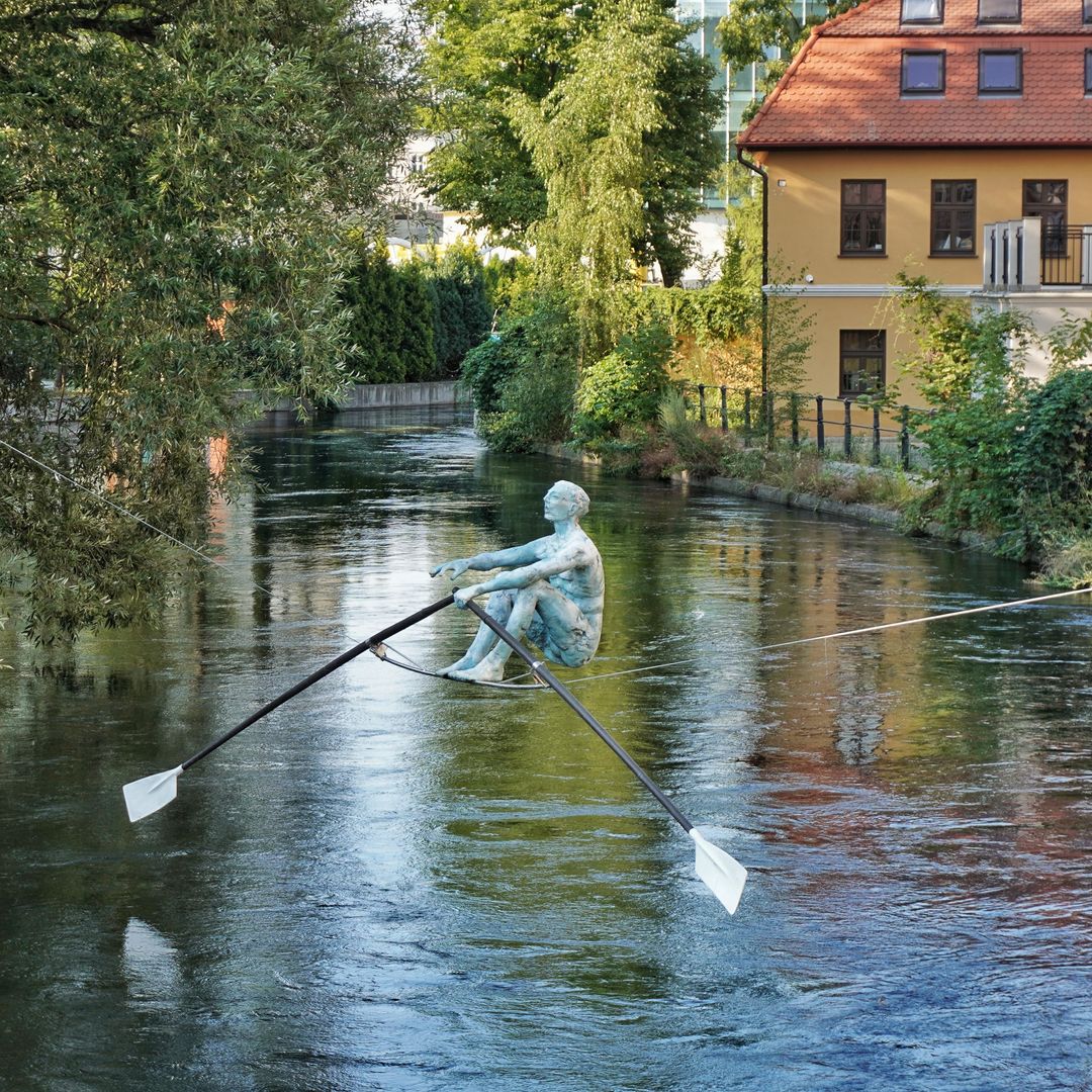 Bydgoszcz, escultura en el río