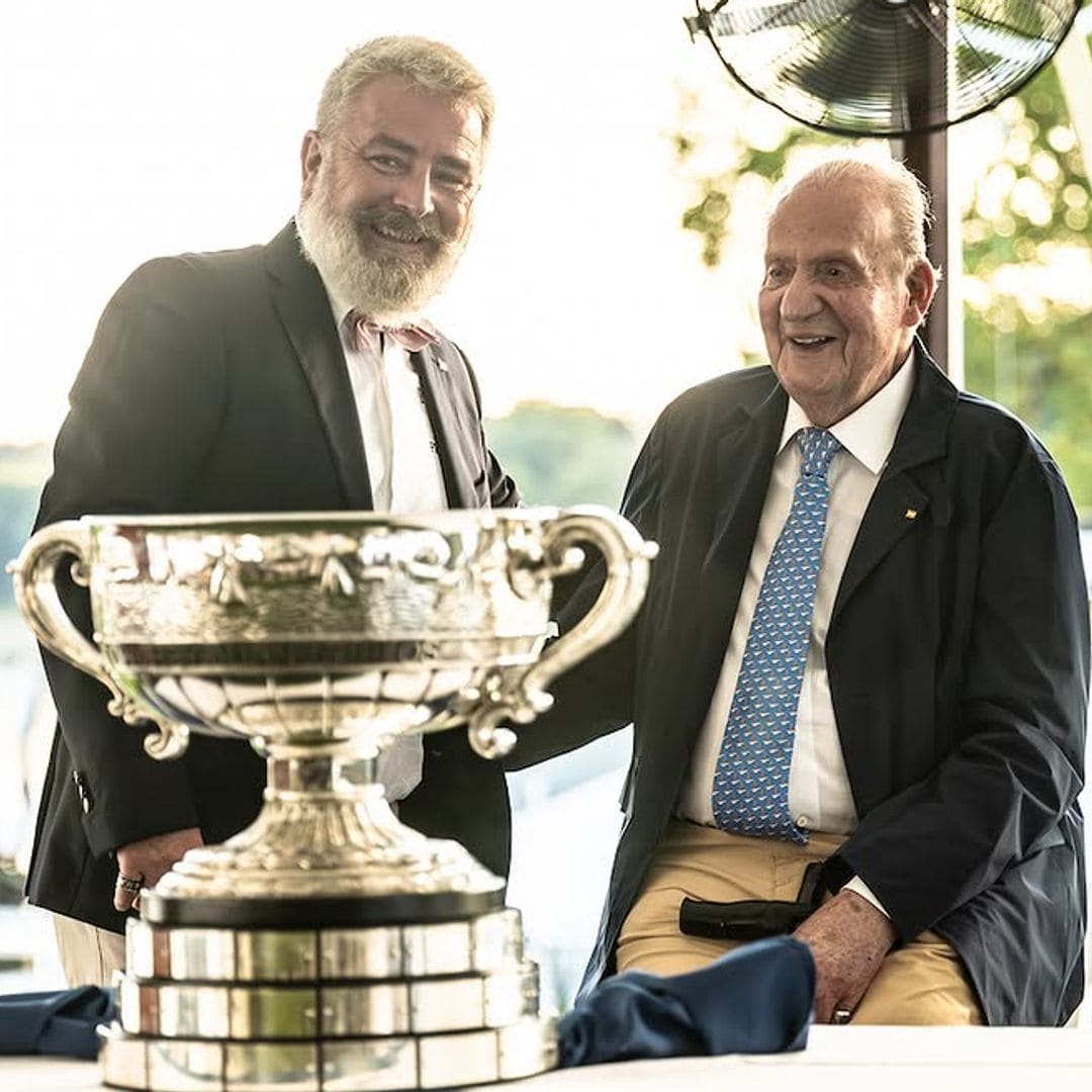 El rey Juan Carlos presenta en Nueva York el nuevo trofeo de vela que lleva su nombre