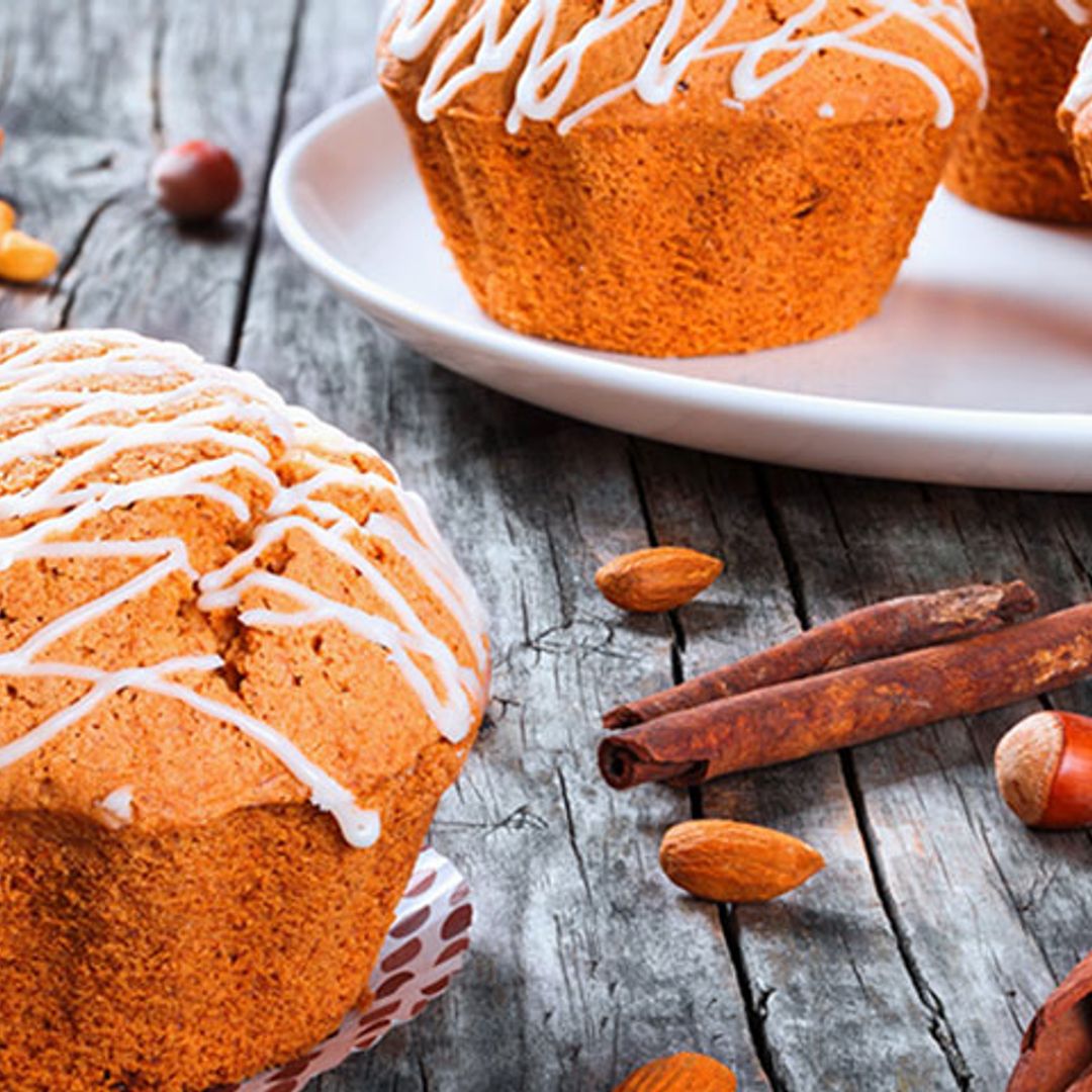 Magdalenas integrales con pasas, nueces y jengibre