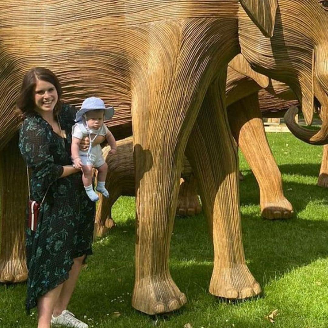Eugenia de York pasa un día entre 'elefantes' con su hijo y sus fans tienen claro a quién se parece August