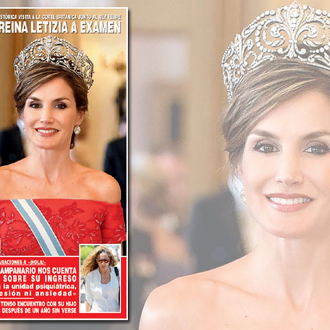 En ¡HOLA! La reina Letizia, a examen: en su histórica visita a la corte británica junto al rey Felipe