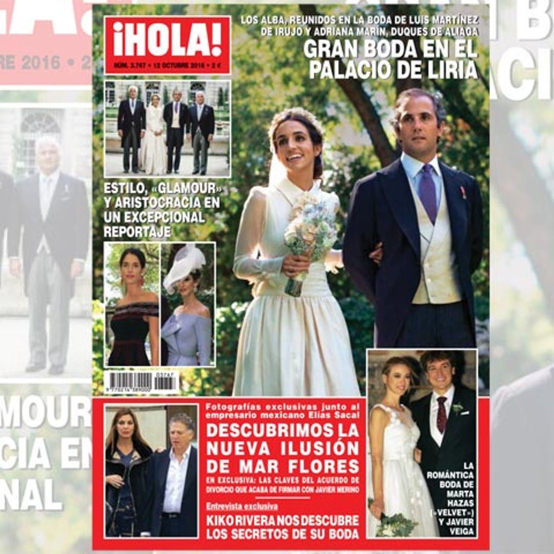 En ¡HOLA!, los Alba se reúnen en la gran boda de Luis Martínez de Irujo y Adriana Marín en el Palacio de Liria