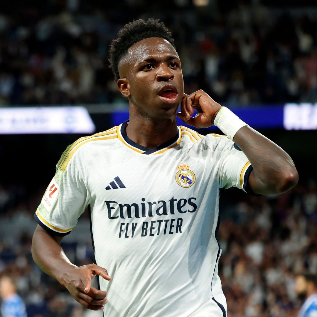 Vinicius Jr of Real Madrid
Real Madrid v Deportivo Alaves, La Liga 2023-2024, date 36. Football, Santiago Bernabeu Stadium, Madrid, Spain - 14 May 2024 
 