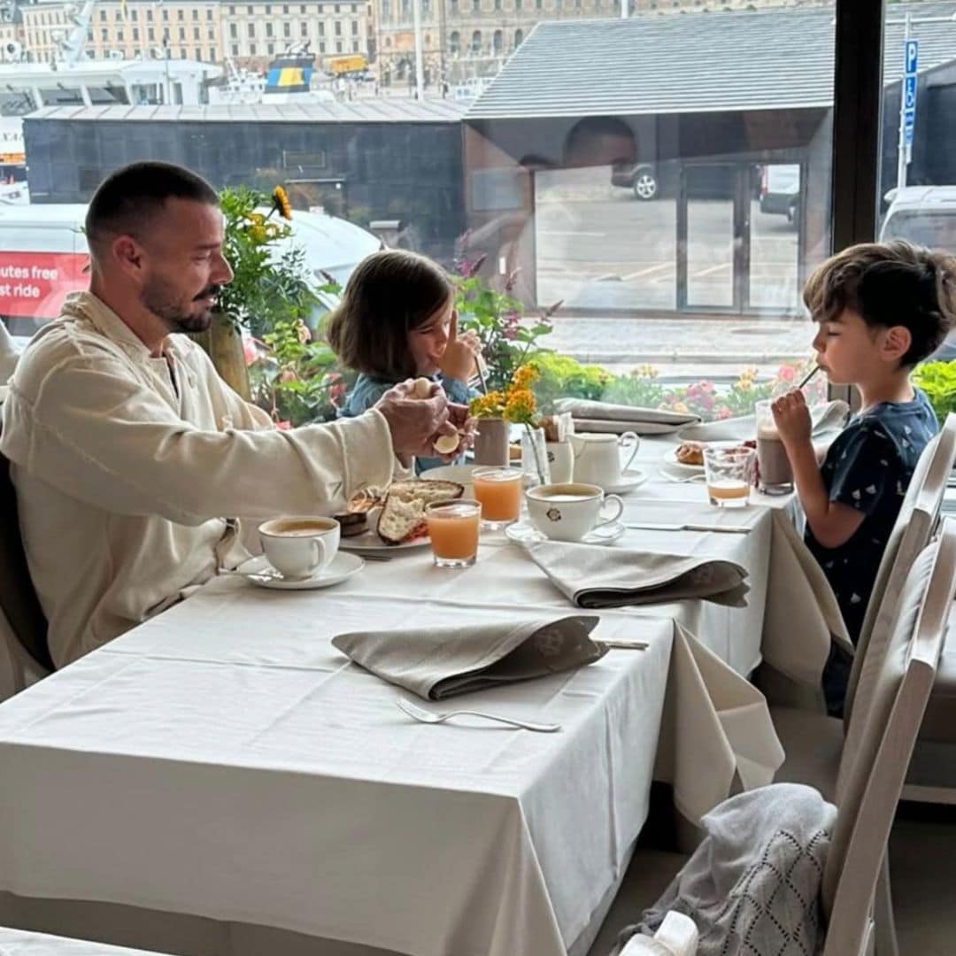 Ricky Martin compartió esta linda postal con Lucía y Renn.