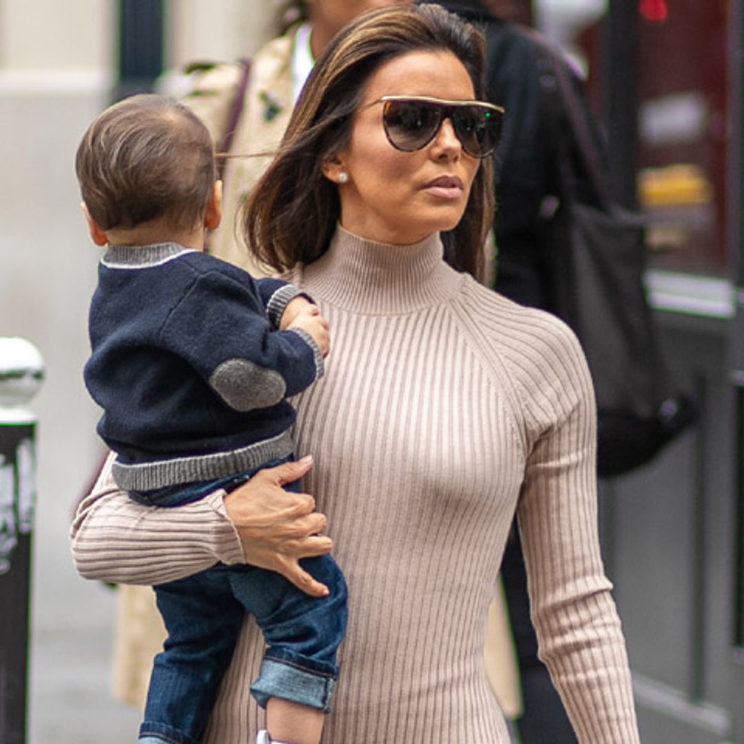 El uniforme de otoño de Eva Longoria: vestidos largos y botas altas