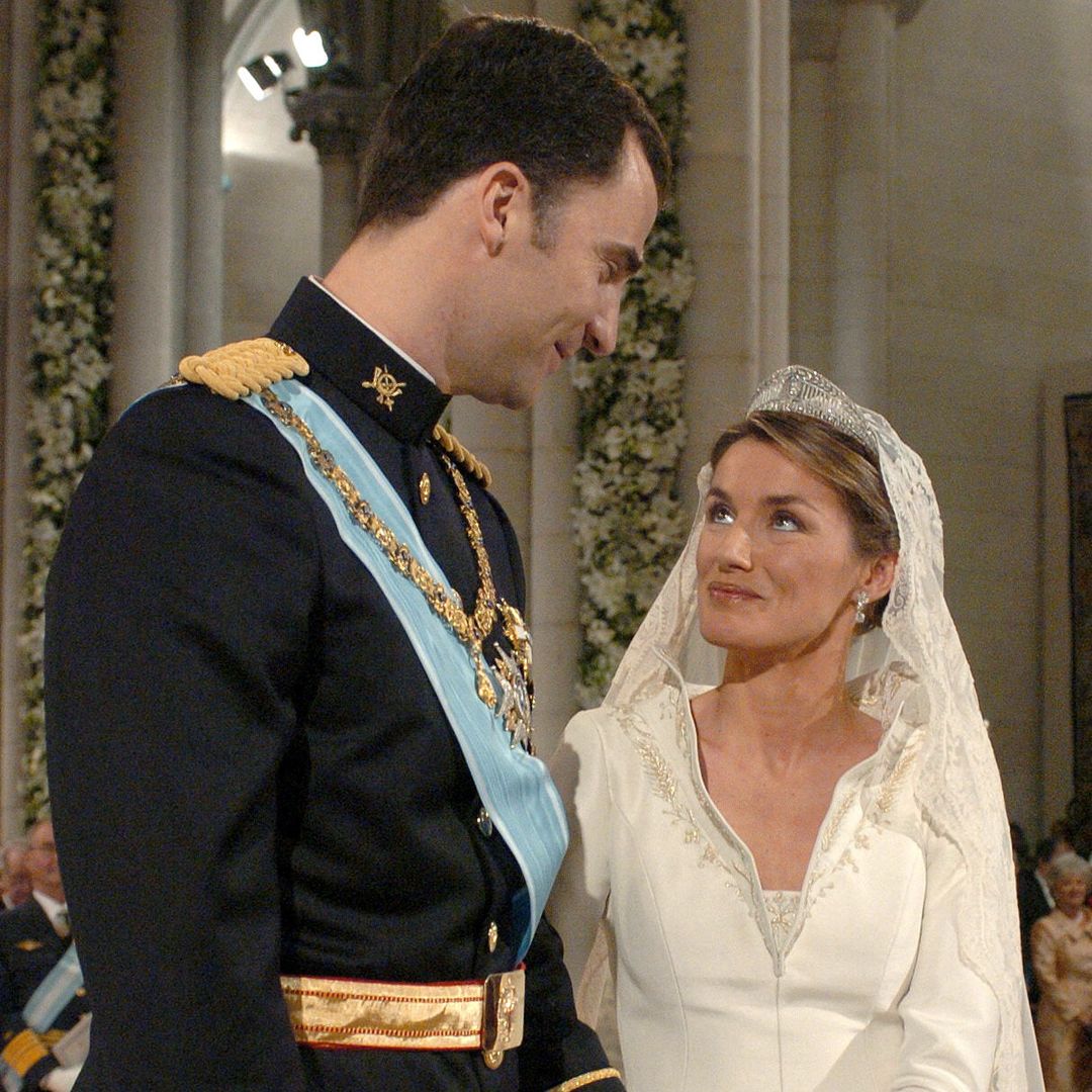 Letizia Ortiz y el entonces príncipe Felipe durante su boda