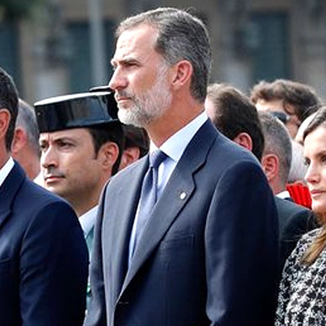 Los Reyes asisten al acto en recuerdo de las víctimas por los atentados de Barcelona