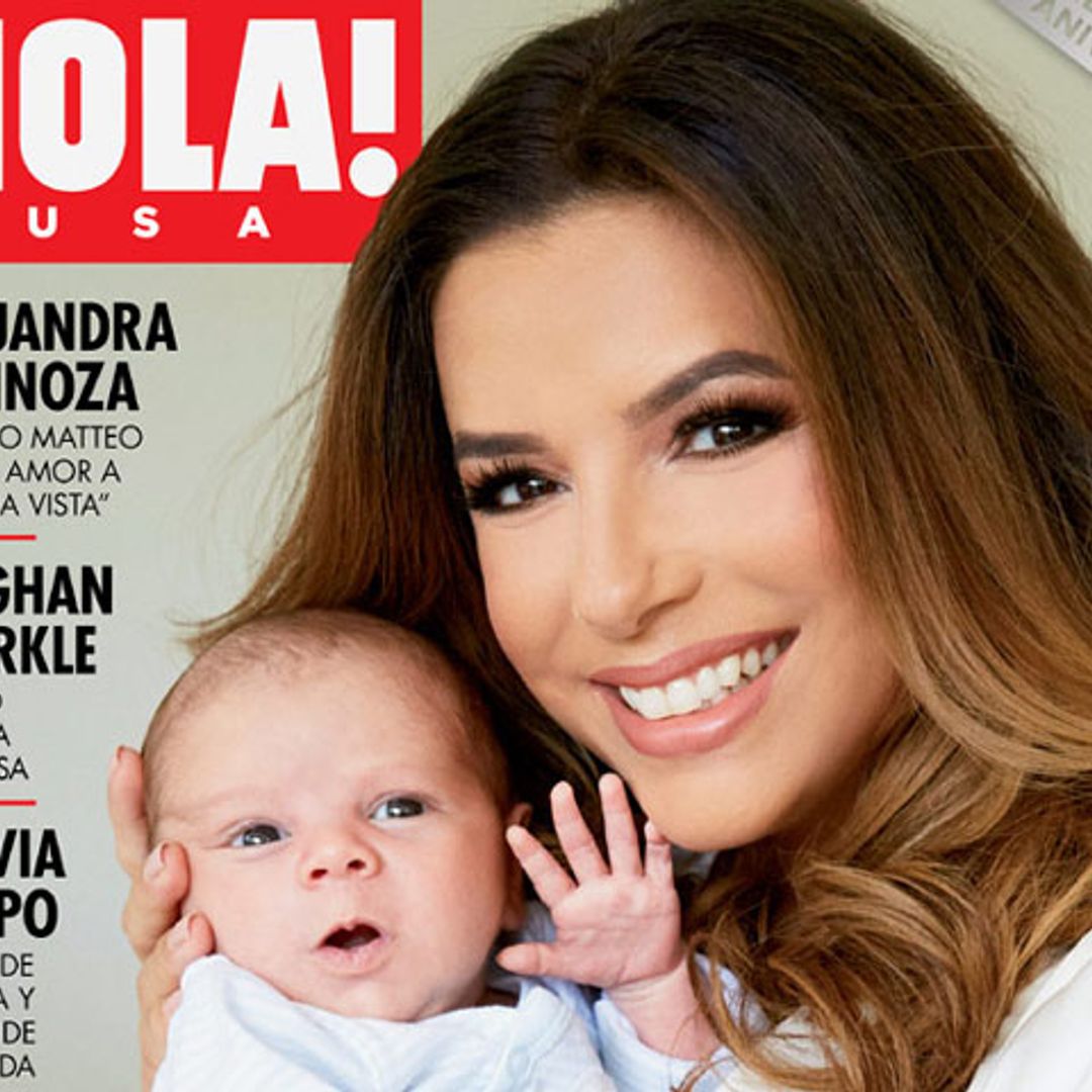 Exclusiva mundial en HOLA! USA: Eva Longoria Bastón, en casa con su bebé Santiago Enrique