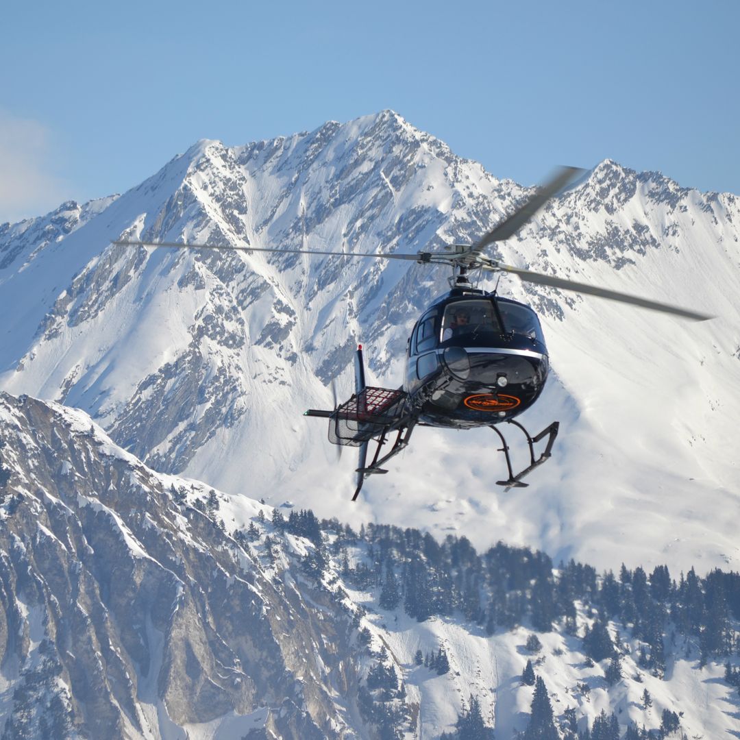 Courchevel, Francia, helicoptero, esquí, Alpes