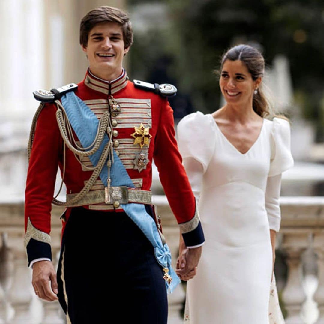 Belén Corsini se convierte en condesa de Osorno con un imponente vestido de corte imperio