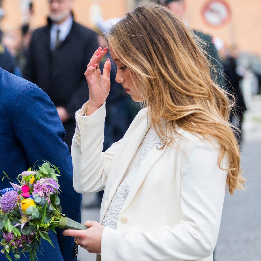 Princess Josephine of Denmar attends the birthday celebration at Aarhus City Hall to celebrate Princess Isabella Of Denmark's 18th birthday on April 11, 2025 in Aarhus, Denmark