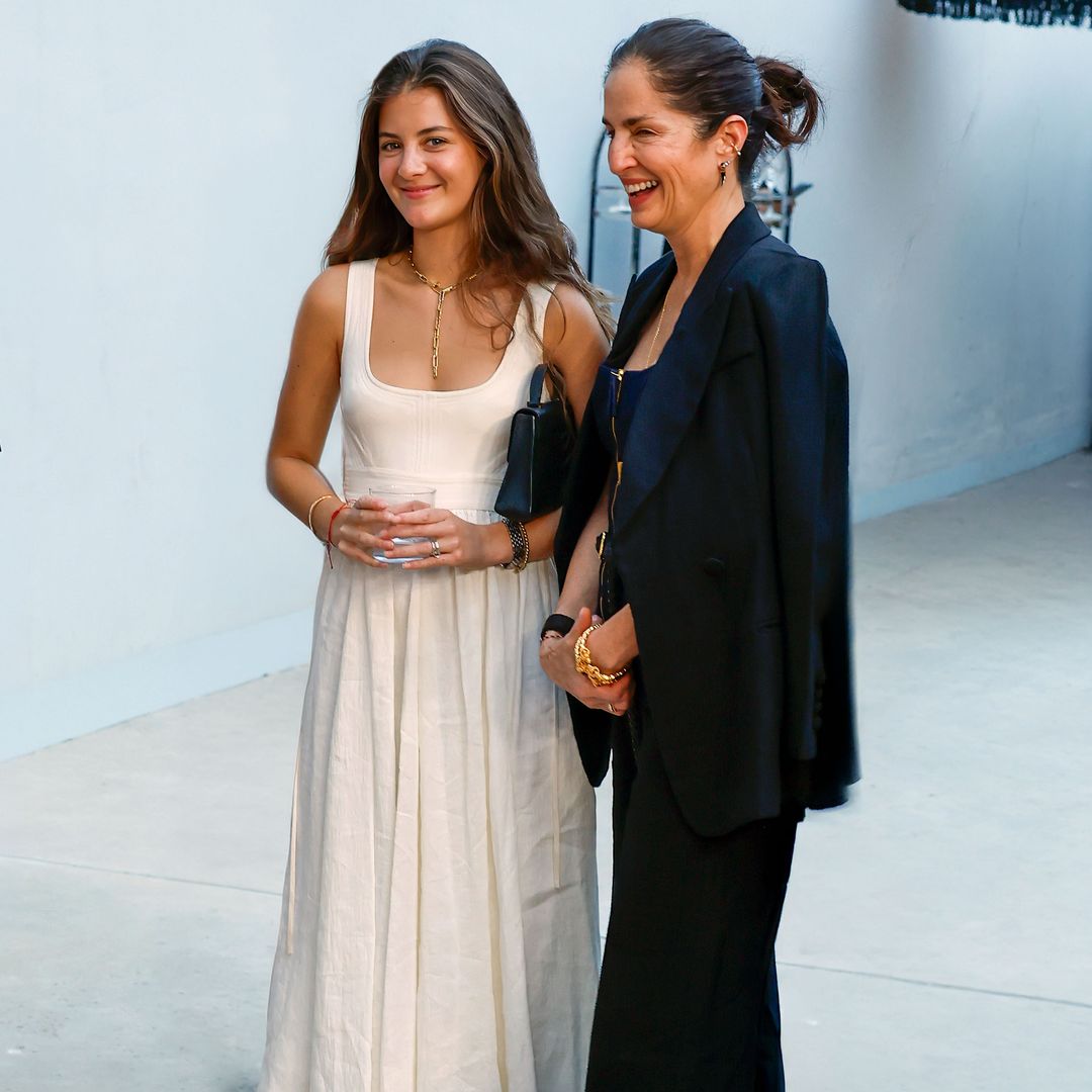 Carolina Herrera con su hija, Olimpia Báez, de 21 años, en el estreno del documental de Rafa Nadal