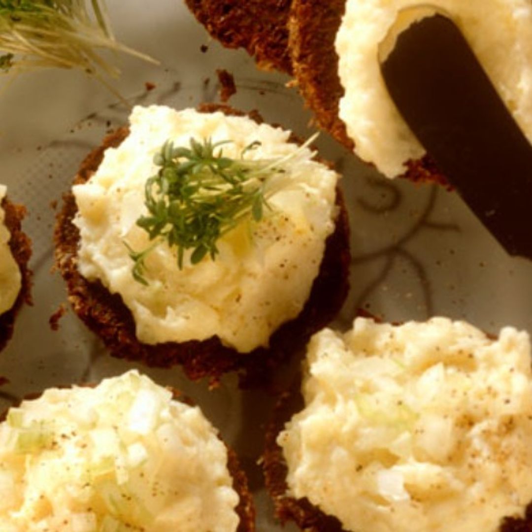 'Mousse' de patata con queso de cabra