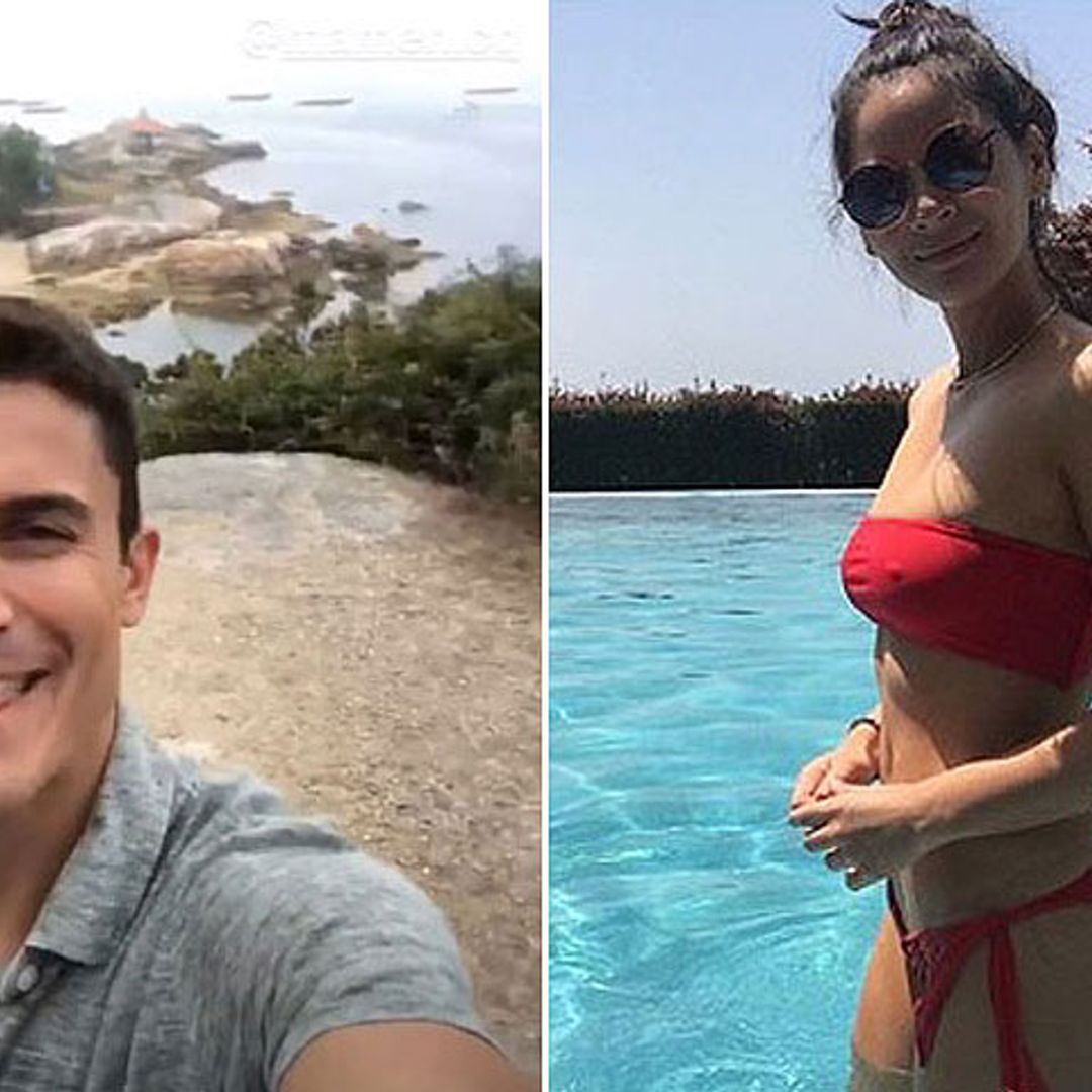 La visita de Olivia Munn a Álex González en Galicia