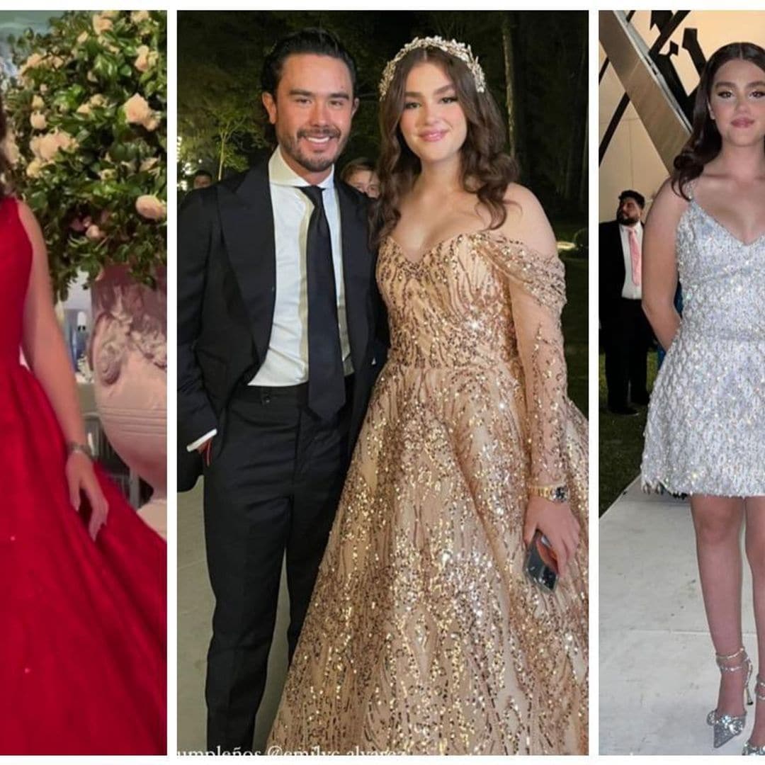 A detalle, los tres vestidos que Emily, la hija de ‘Canelo’ Álvarez, lució en su fiesta de 15 años