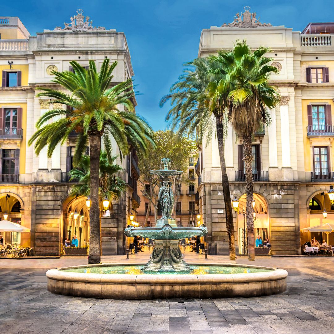 Plaça Reial en Barcelona